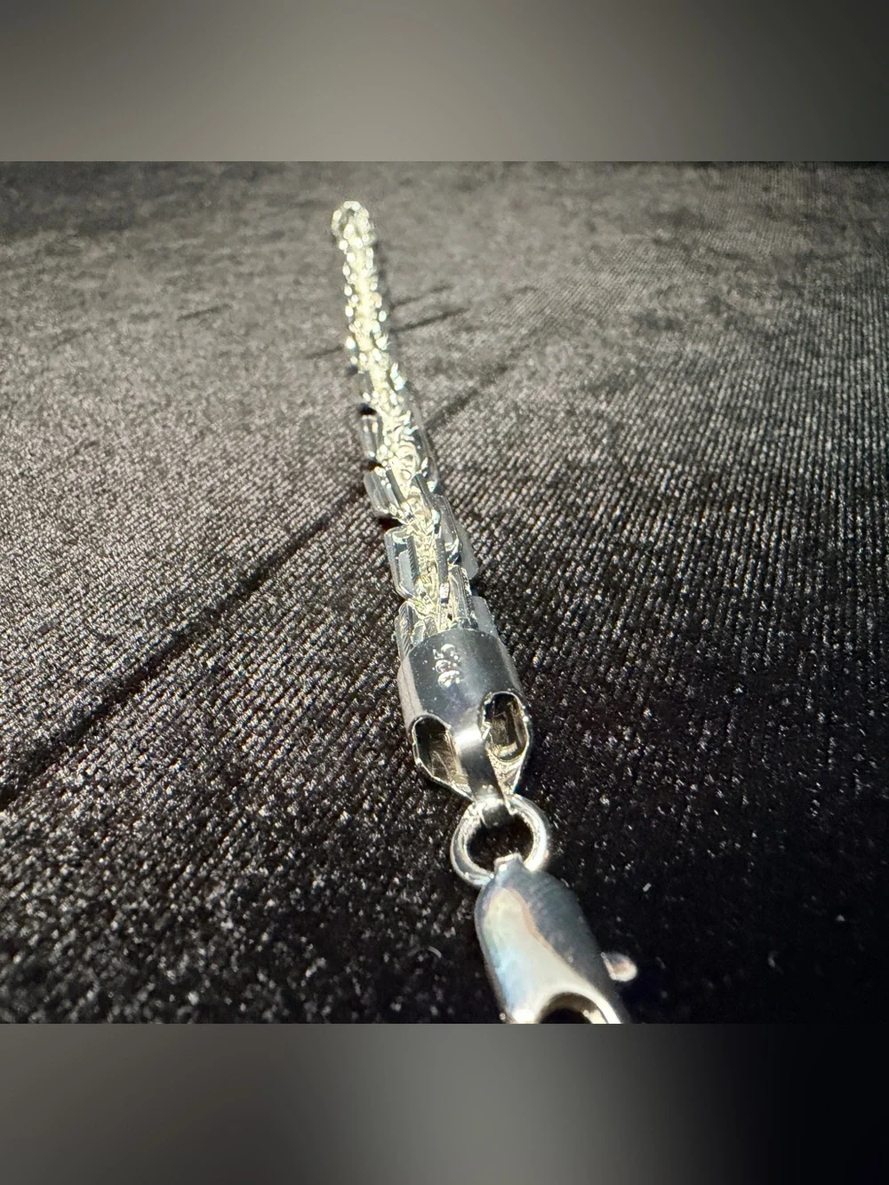 Milano Italy 925 Stamped Silver Filled Diamond Cut 8in 8MM Bracelet. 27.1g